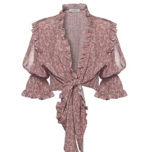 Lug Von Siga Floral Bianca Tie Blouse